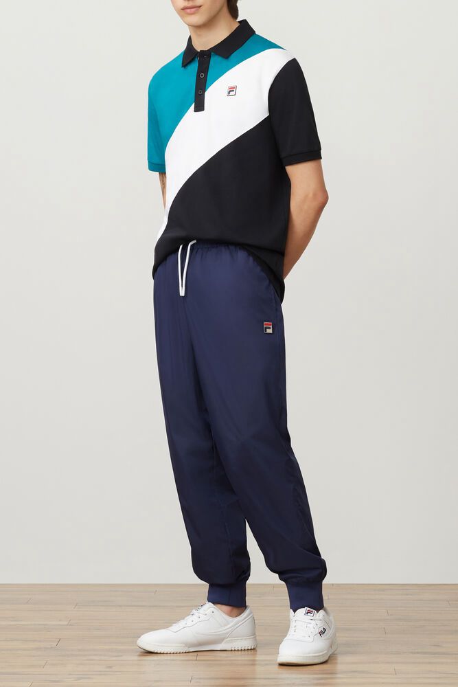 Fila Pants Mens Navy - Thane Wind - Philippines 6509781-OK